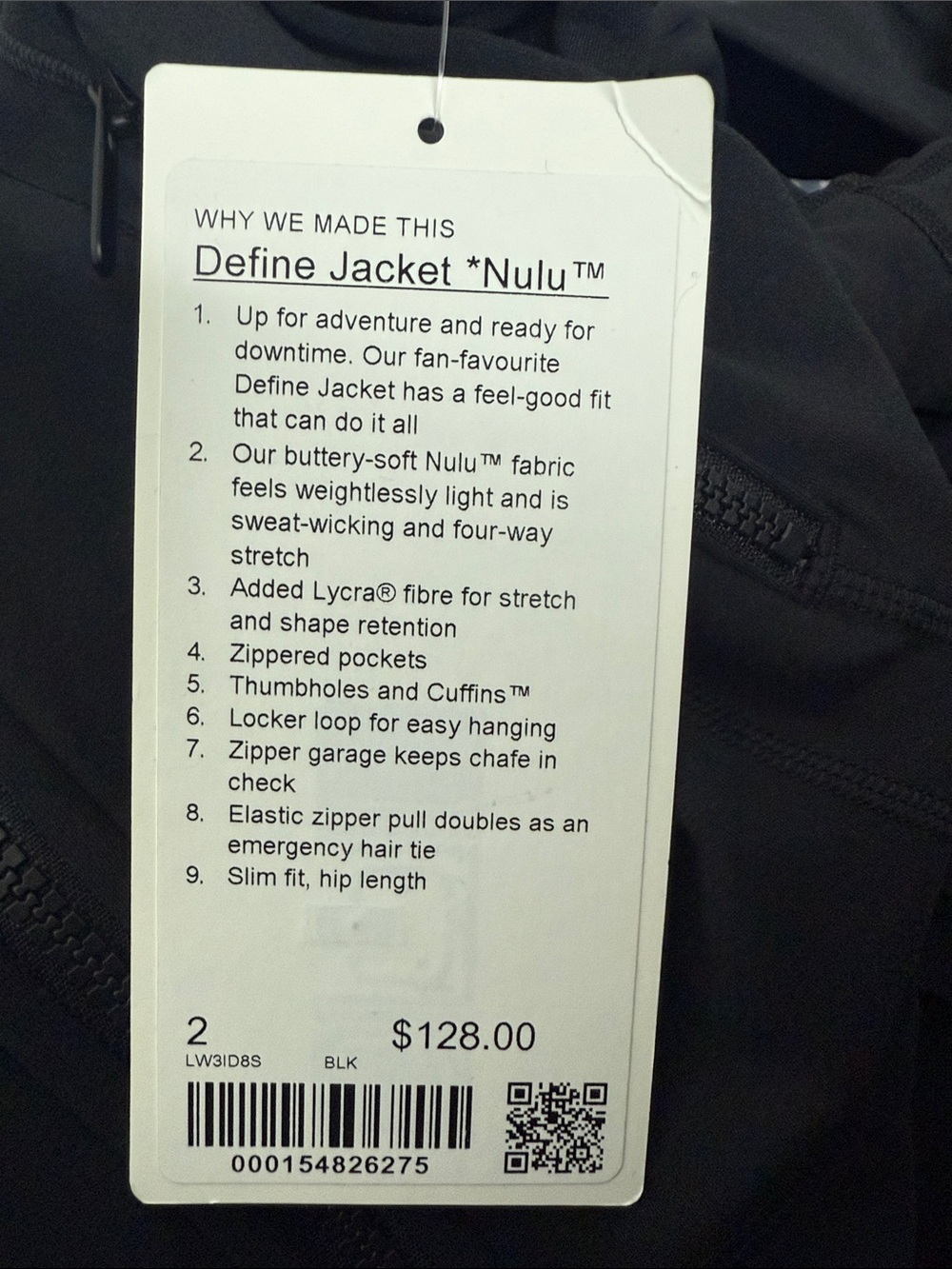 LuluLemon Define Jacket Nulu in Black - Picture 5 of 8